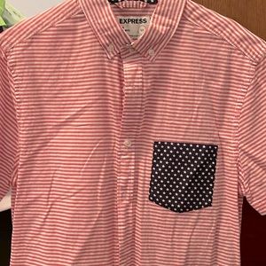 Lightweight mens short sleeve patriotic shirt